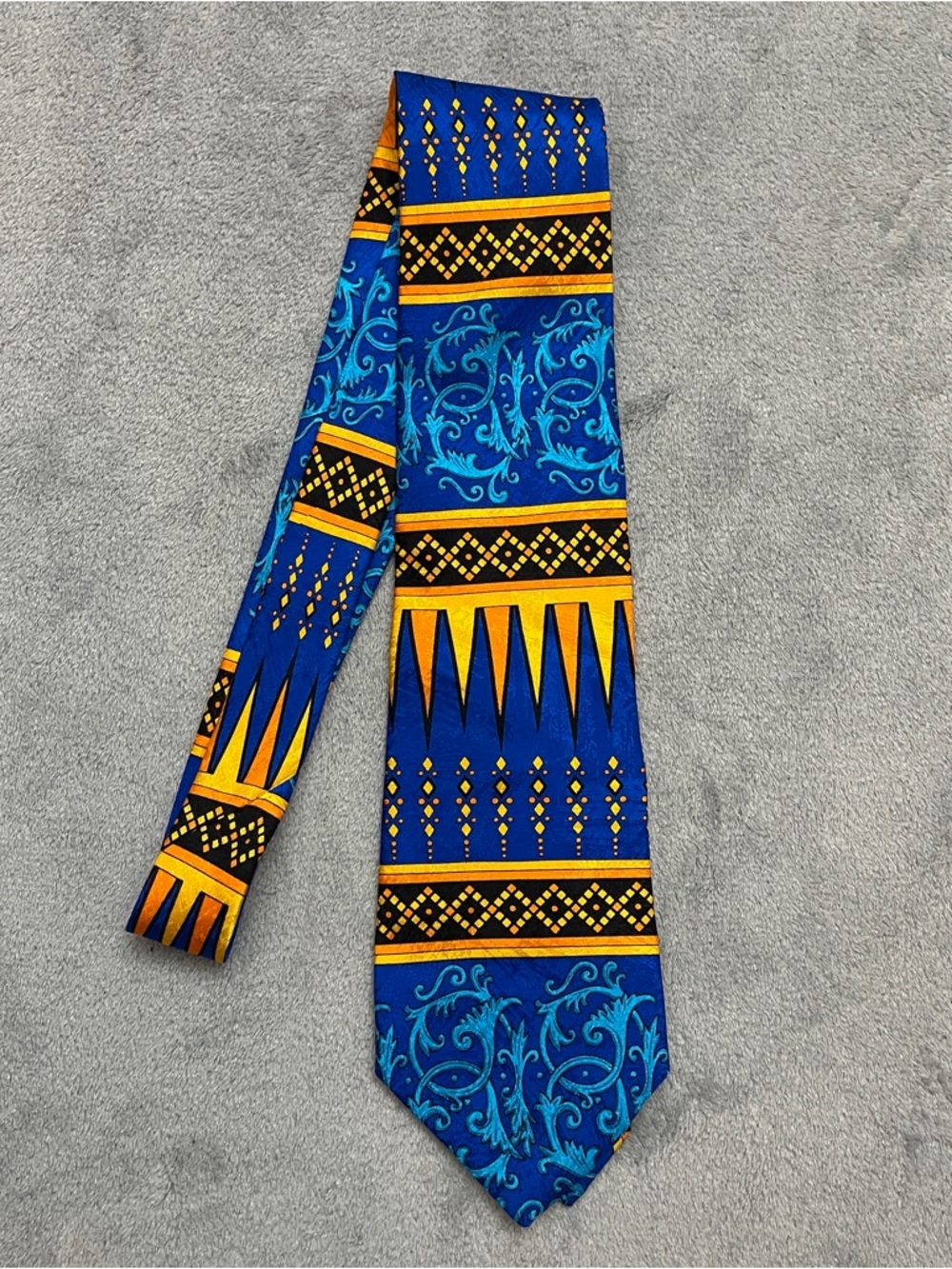 VTG Rush Limbaugh No Boundaries Persia Blue Silk Tie Mens USA